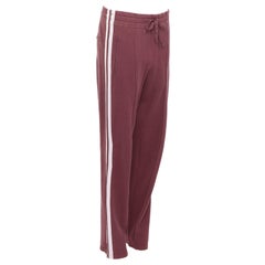 ISABEL MARANT Etoile burgundy pink trim jogger track pants FR38 M