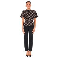 Isabel Marant Etoile Checked Wool-Blend Ruched Top