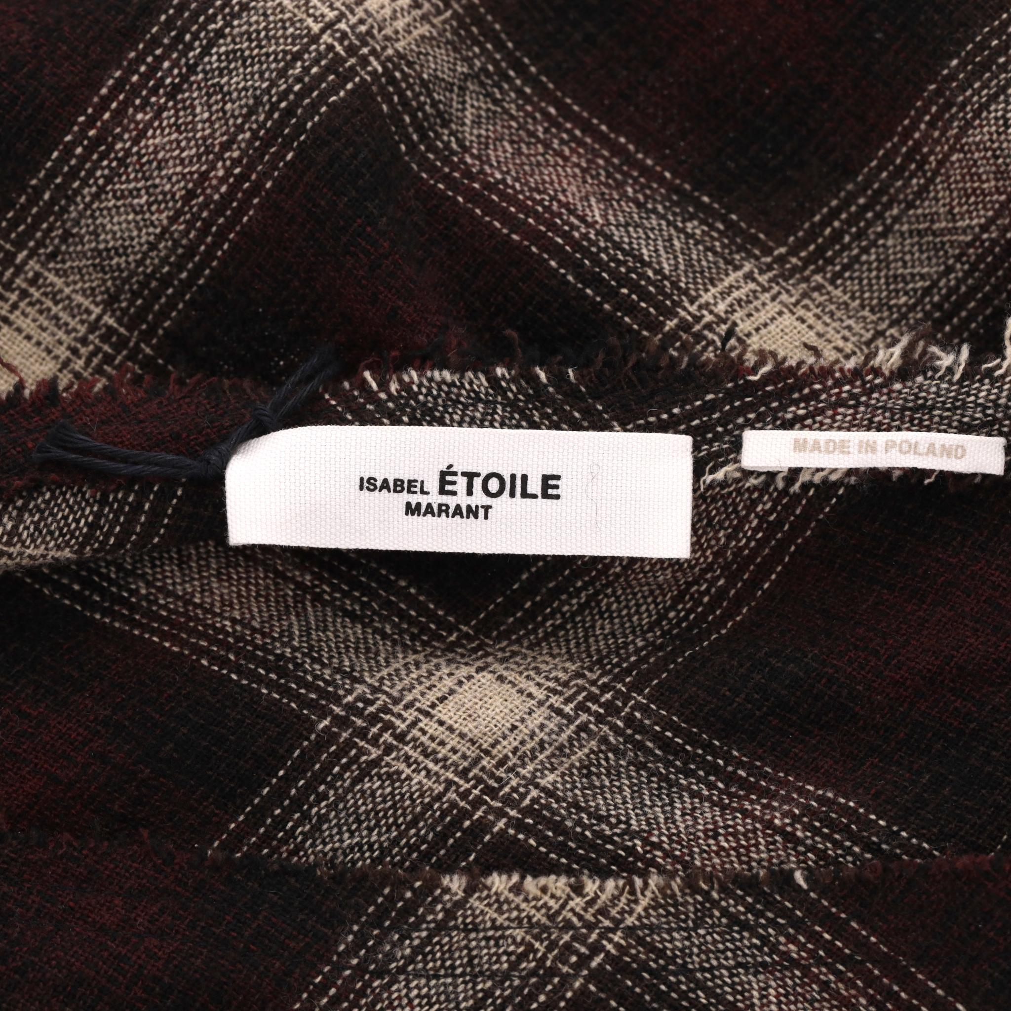 Isabel Marant Etoile - Top con increspature in misto lana a quadri in vendita 2