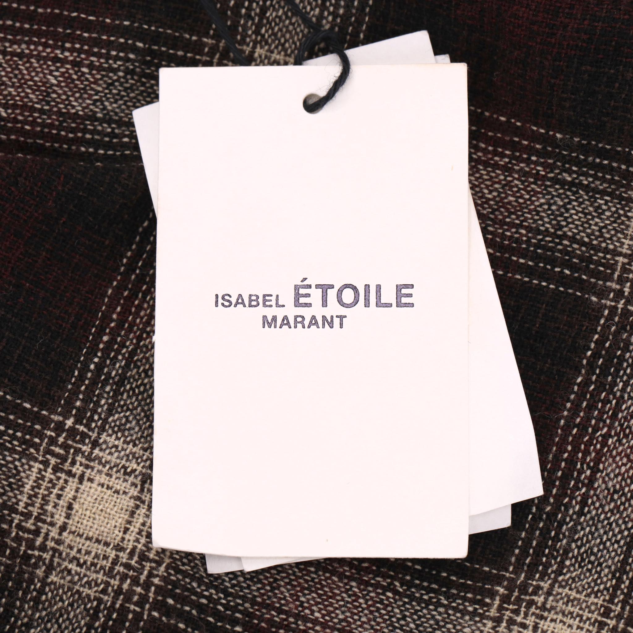 Isabel Marant Etoile - Top con increspature in misto lana a quadri in vendita 3