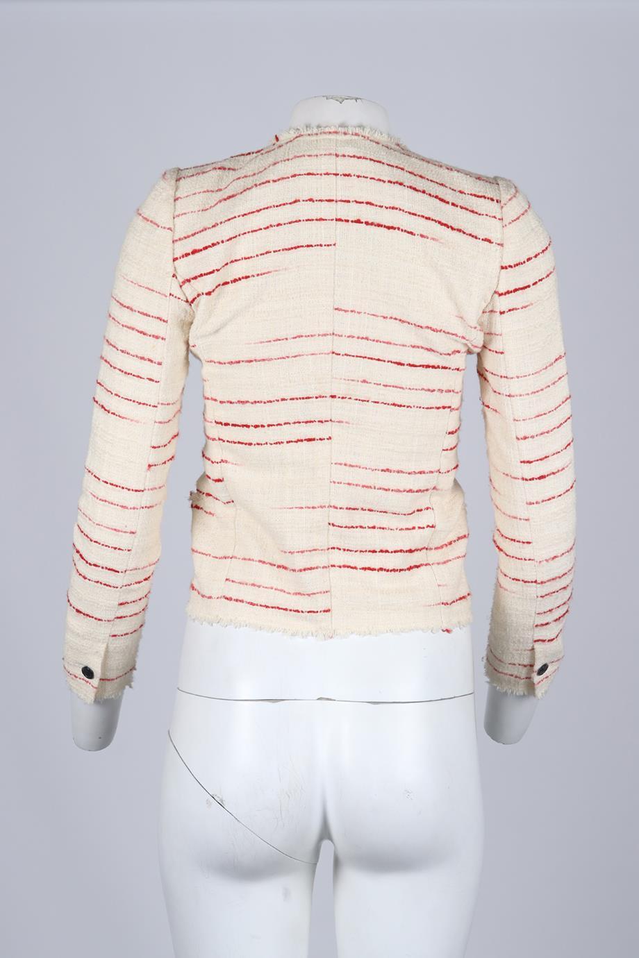 Women's Isabel Marant Étoile Cotton Blend Tweed Jacket Fr 34 Uk 6