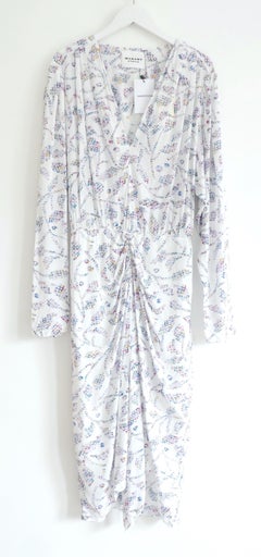 Isabel Marant Etoile Danalia Ecru Block Print Dress