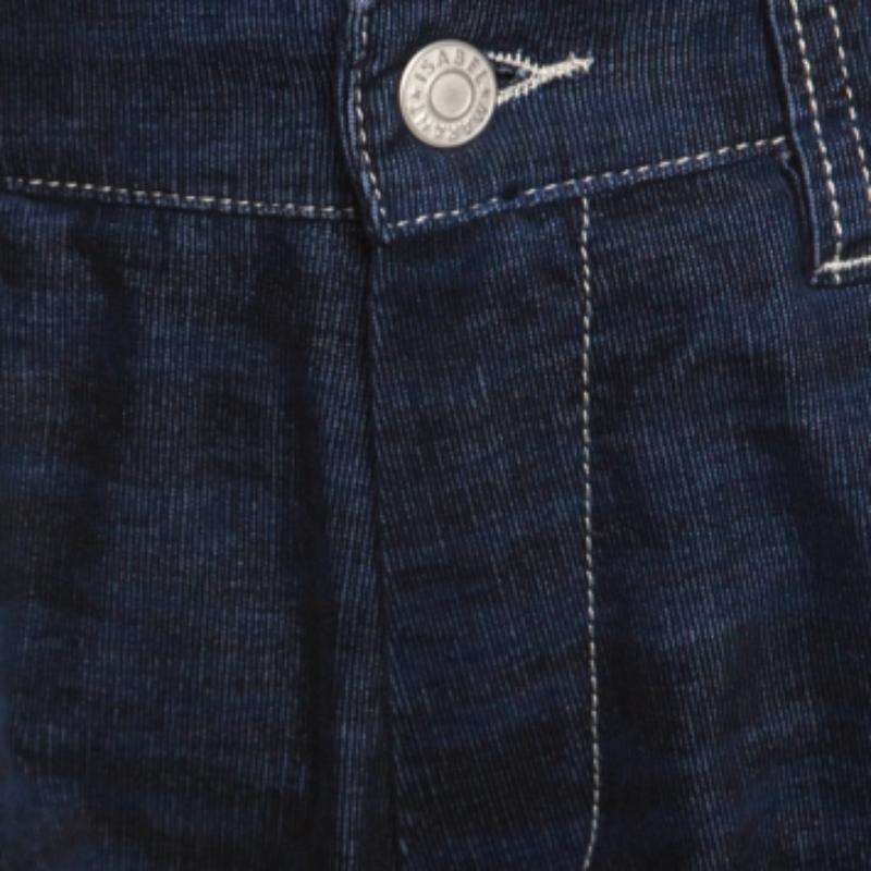 Isabel Marant Étoile Dunkelblaue Tiger Striped Corduroy Cropped Trousers L im Zustand „Gut“ im Angebot in Dubai, Al Qouz 2