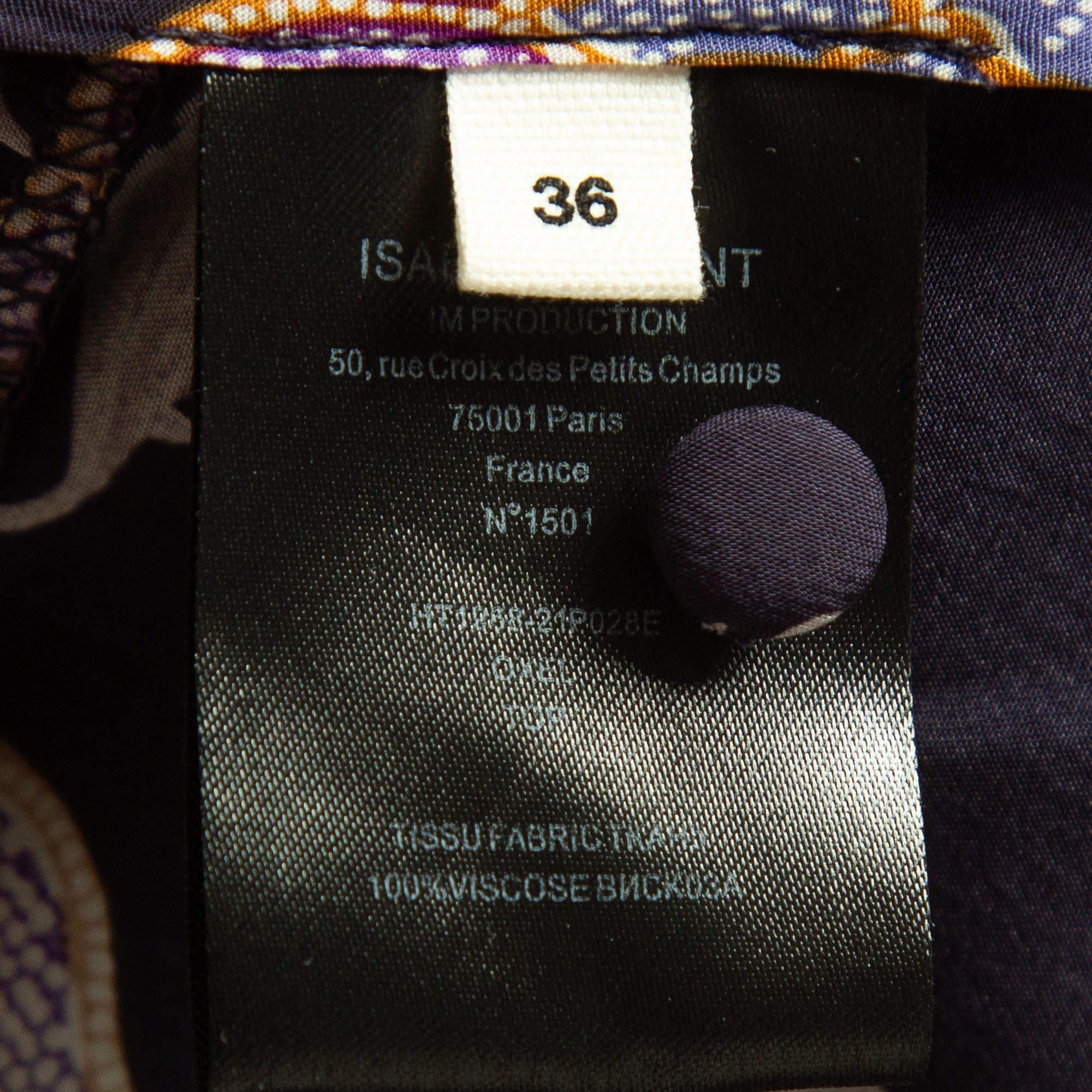 Isabel Marant Etoile Floral Print Crepe Oxel Blouse S For Sale 1