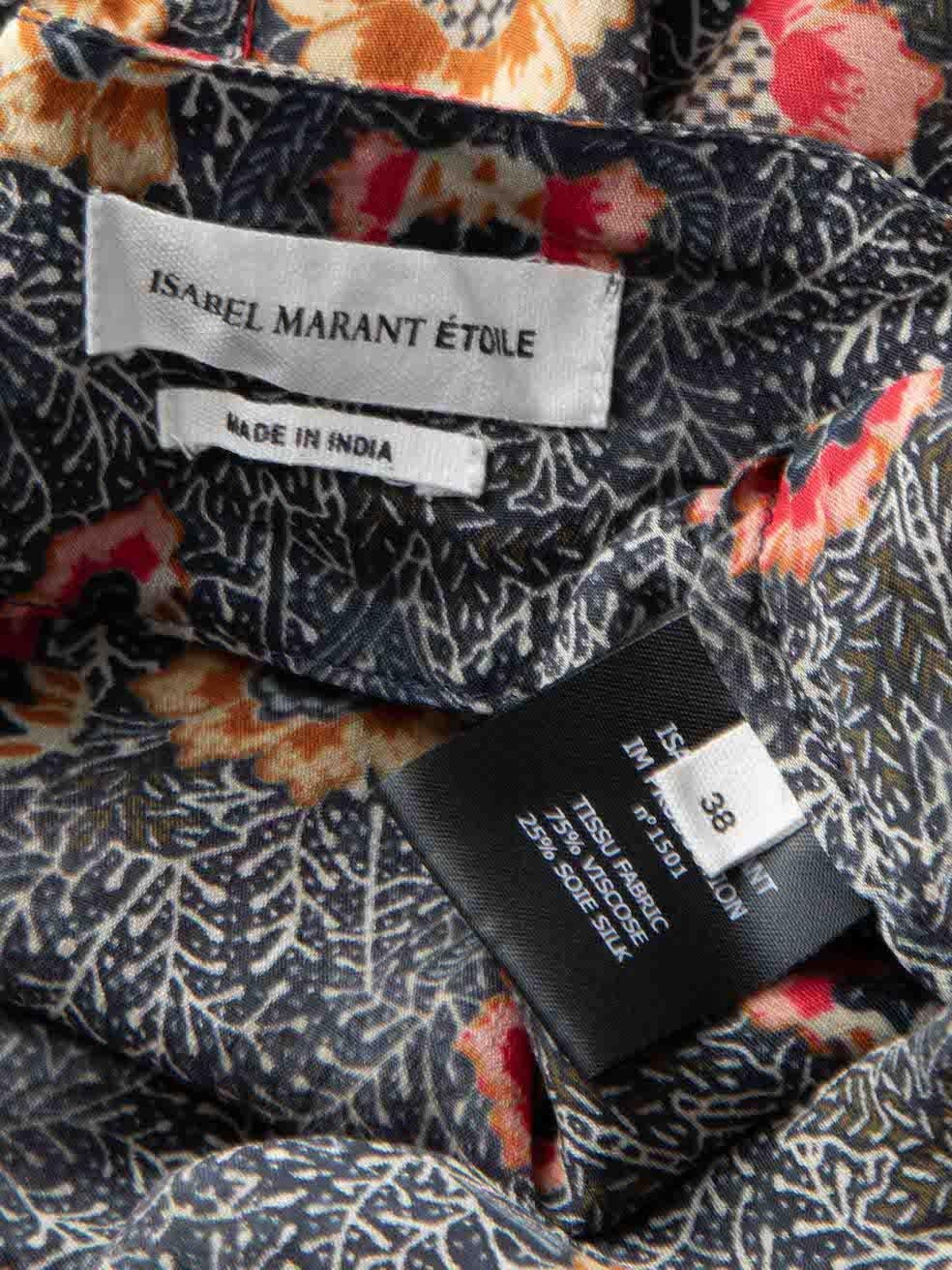 Women's Isabel Marant Étoile Floral Print Midi Wrap Dress Size M