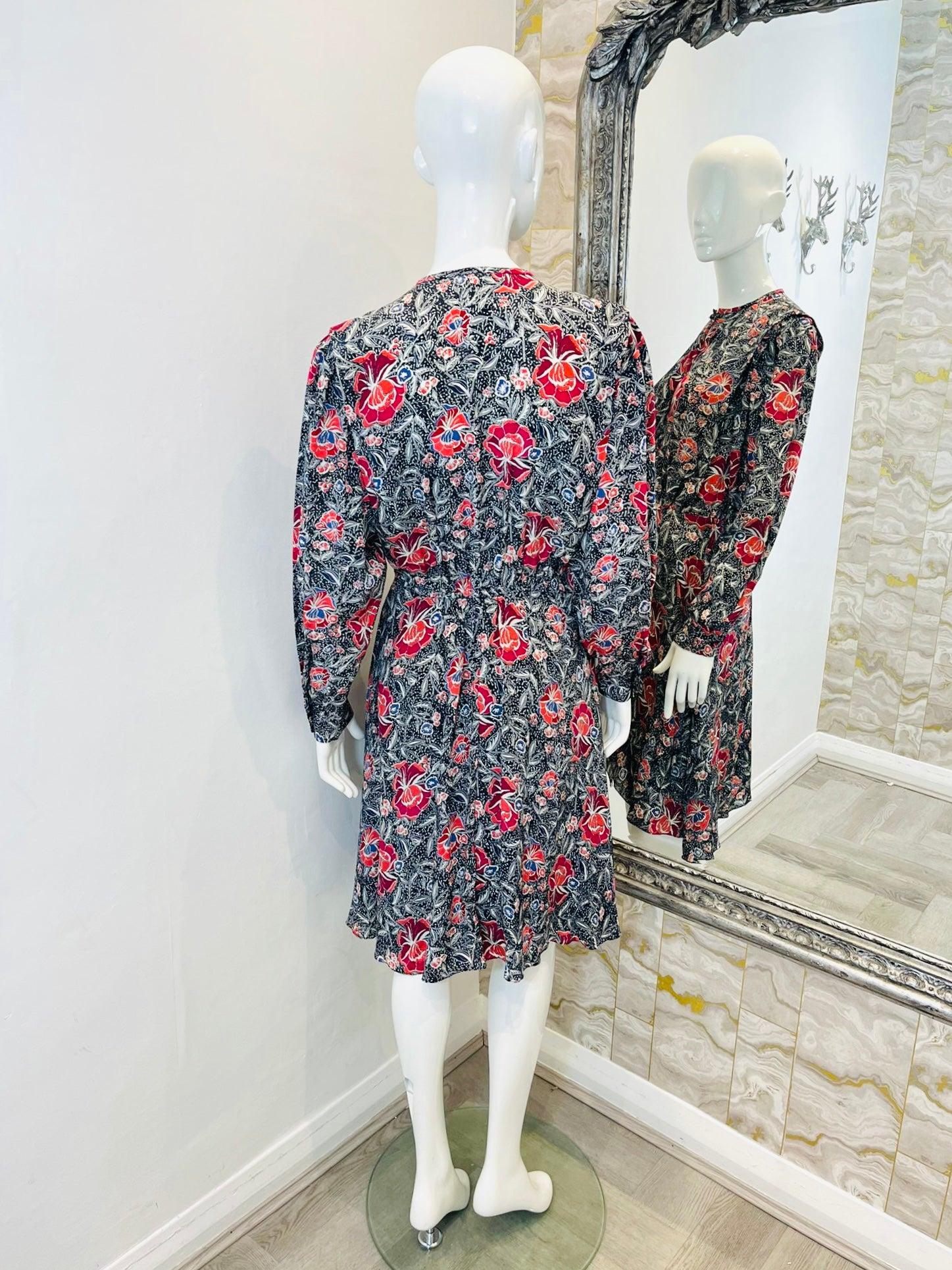 Isabel Marant Etoile Floral Silk Dress In Excellent Condition For Sale In London, GB