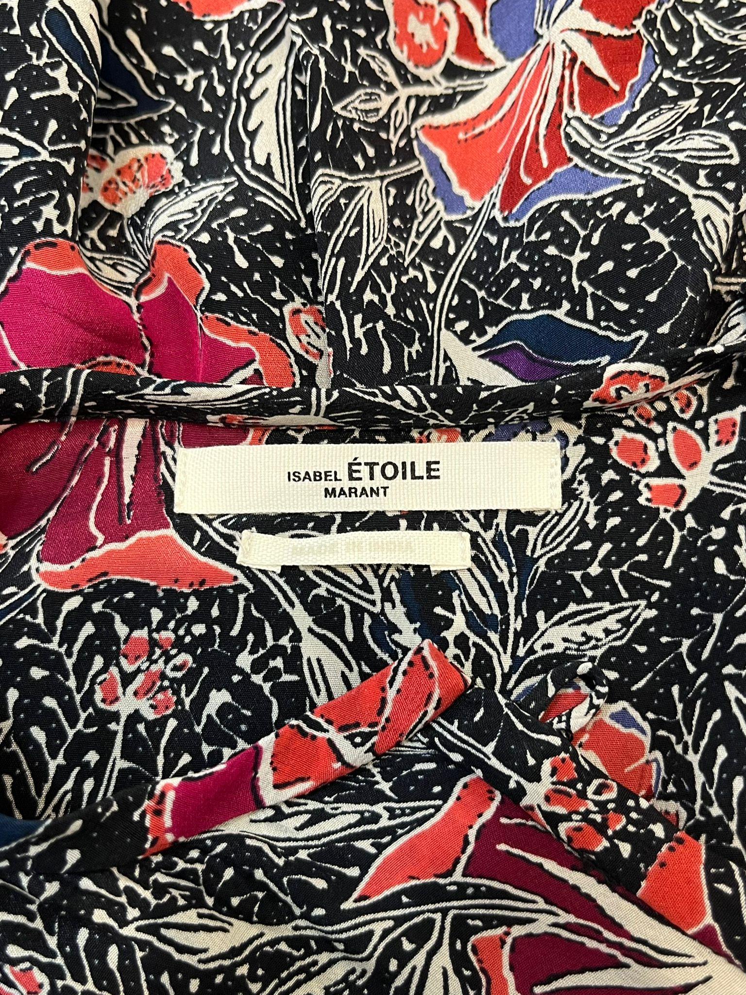 Isabel Marant Etoile Floral Silk Dress For Sale 2