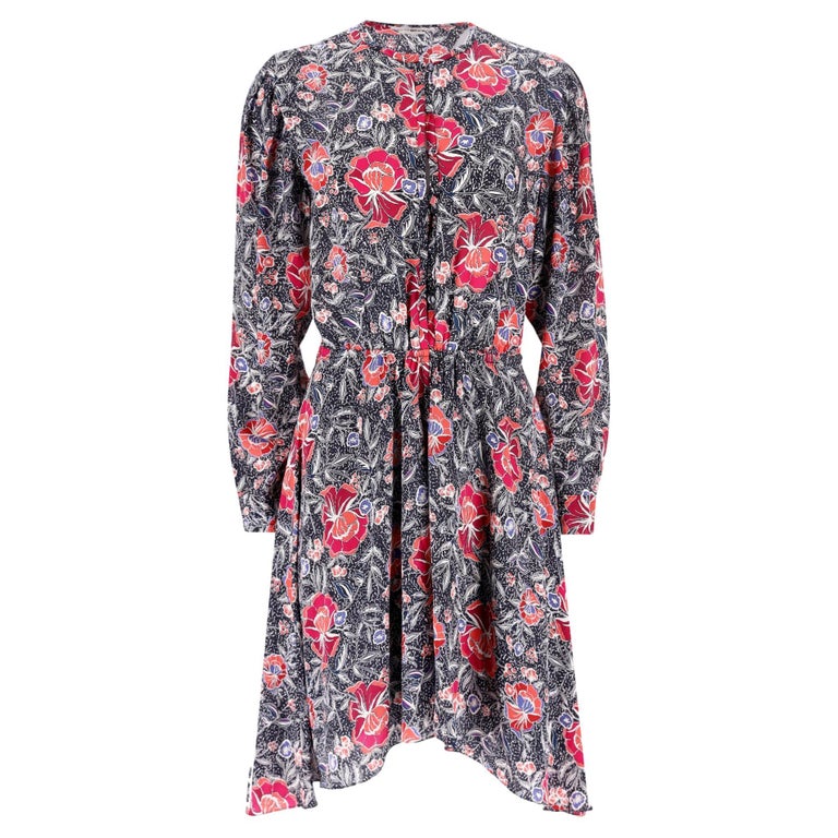 Isabel Marant Etoile Floral Silk Dress For Sale at 1stDibs