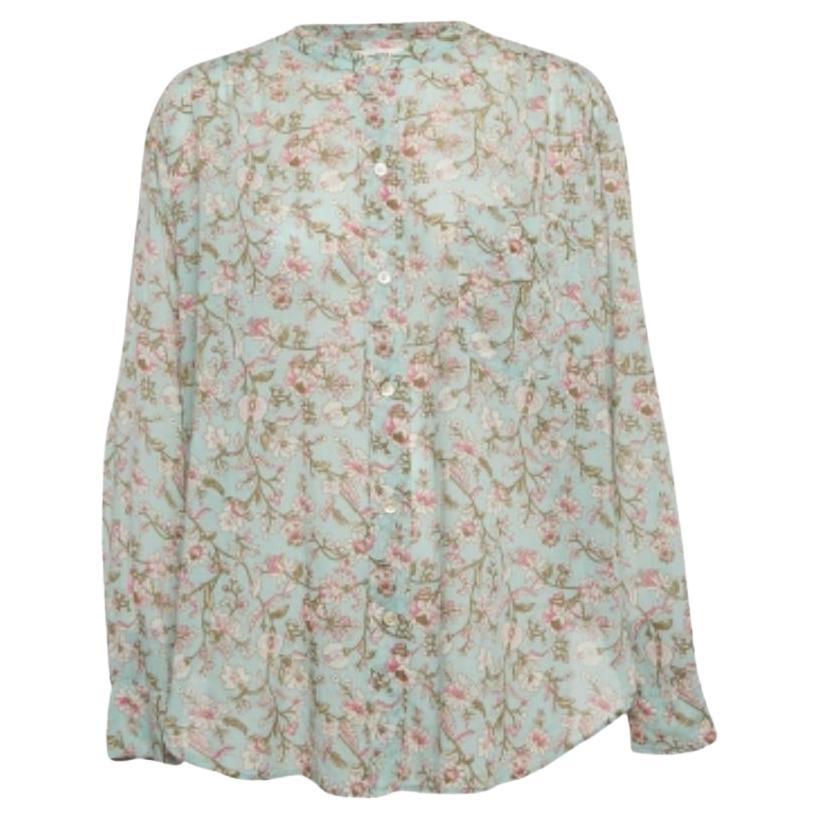Isabel Marant, chemise Etoile verte à imprimé floral et col en coton M