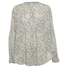 Isabel Marant, chemise Etoile verte à imprimé floral et col en coton M