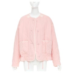 ISABEL MARANT Etoile Gretel light pink recycled cotton peplum padded coat FR36 S