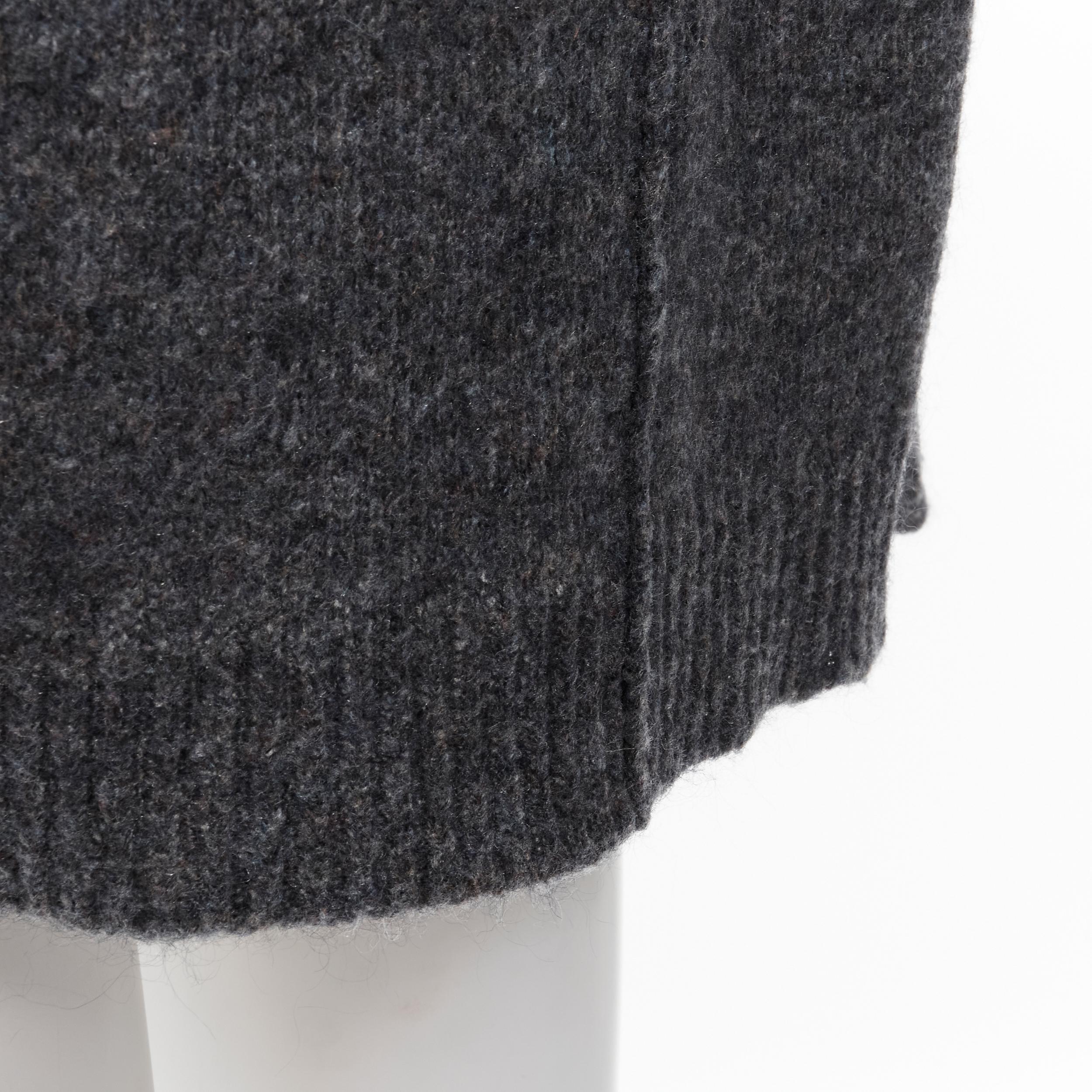 ISABEL MARANT ETOILE grey mohair wool holey distressed oversized sweater FR36 XS 3
