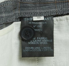 Isabel Marant Etoile Grey Plaid Wool Trousers S