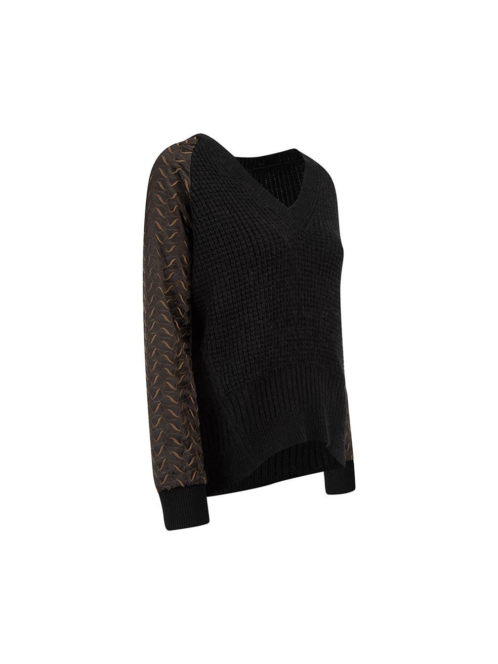 CONDITION is Very good. Hardly any visible wear to jumper is evident on this used All Saints designer resale item. 



Details


Black

Wool

Long sleeves jumper

Knitted

V neckline

Contrast embroidered sleeves





Made in