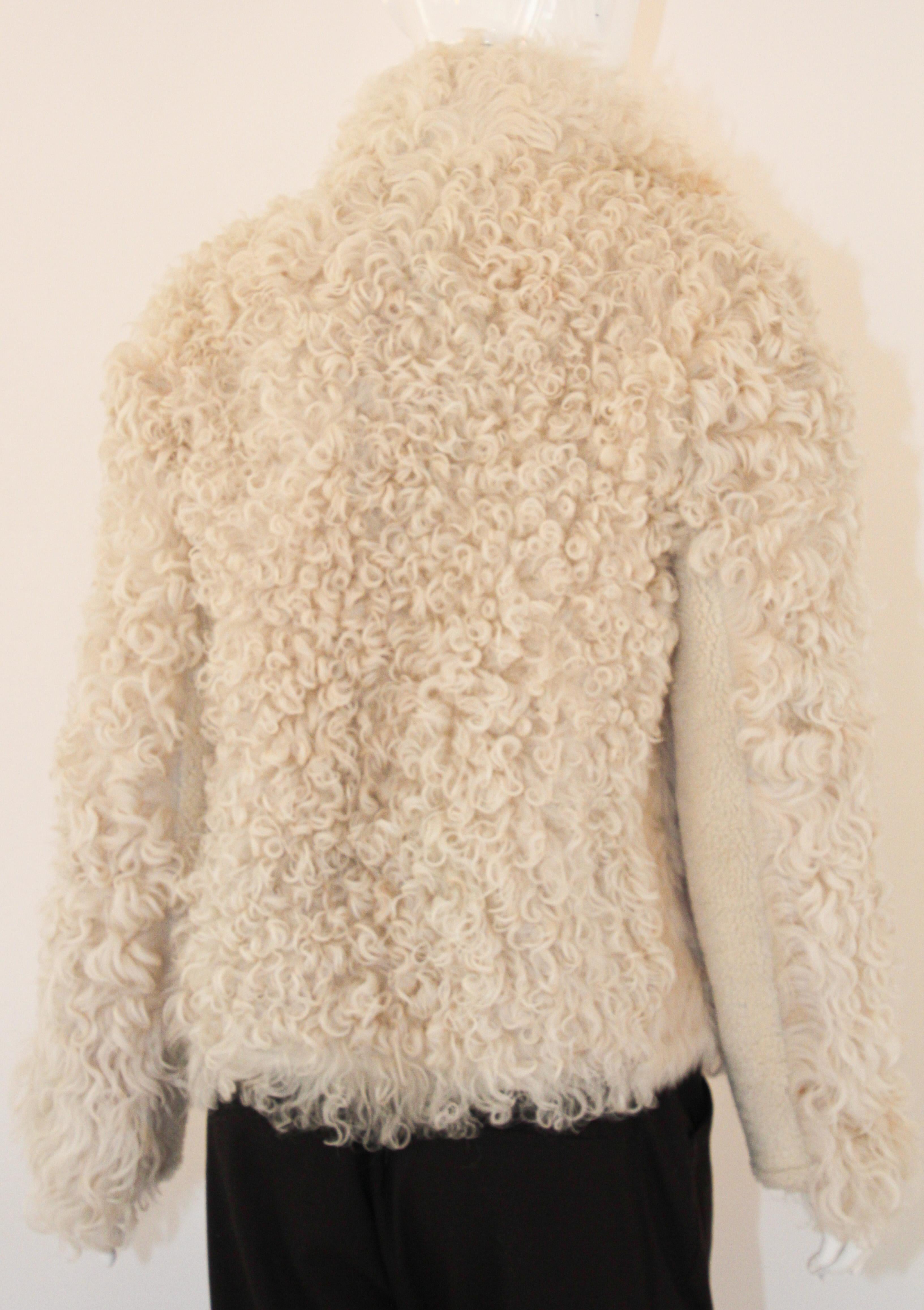 Isabel Marant Etoile Lamb Curly Shearling Bomber Jacket For Sale 5