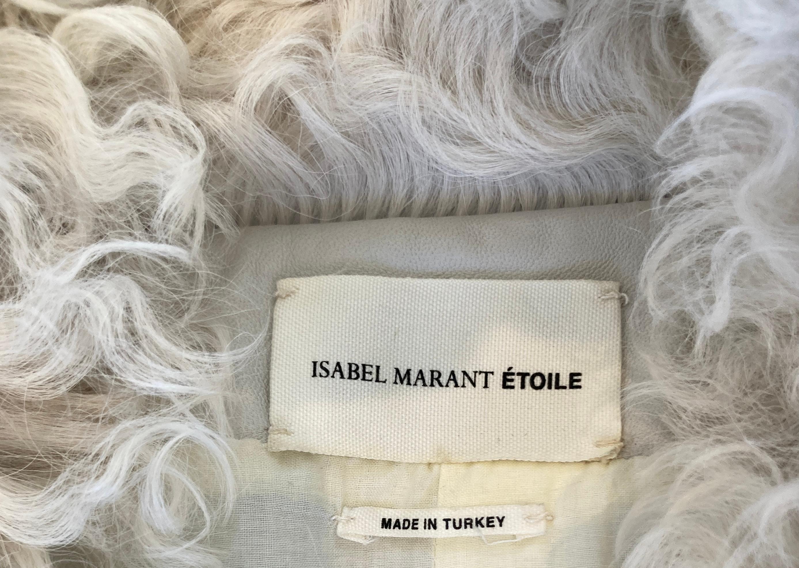 Isabel Marant Etoile - Blouson bombardier en agneau bouclé et shearling en vente 15