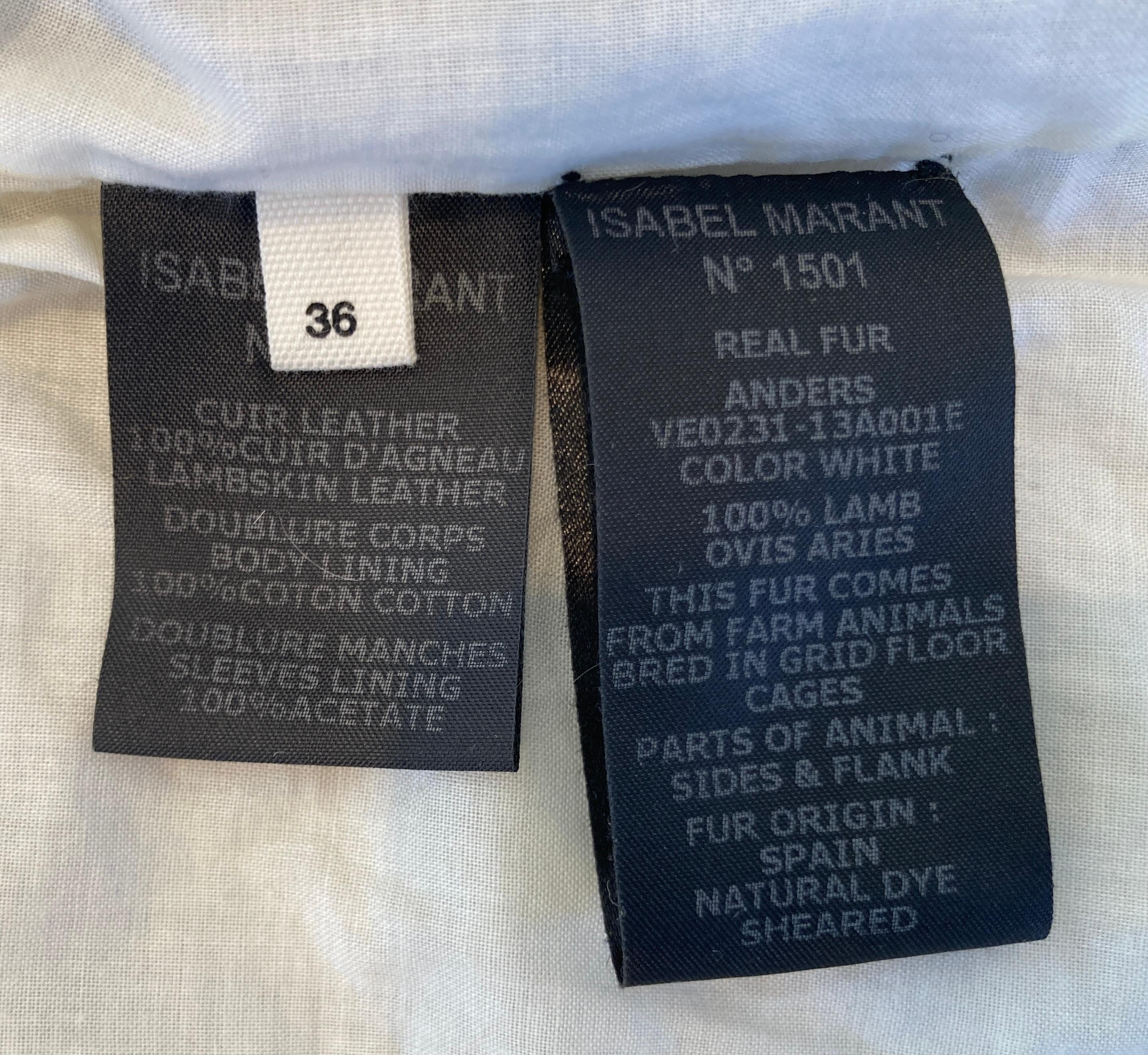 Isabel Marant Etoile Lamb Curly Shearling Bomber Jacket For Sale 13