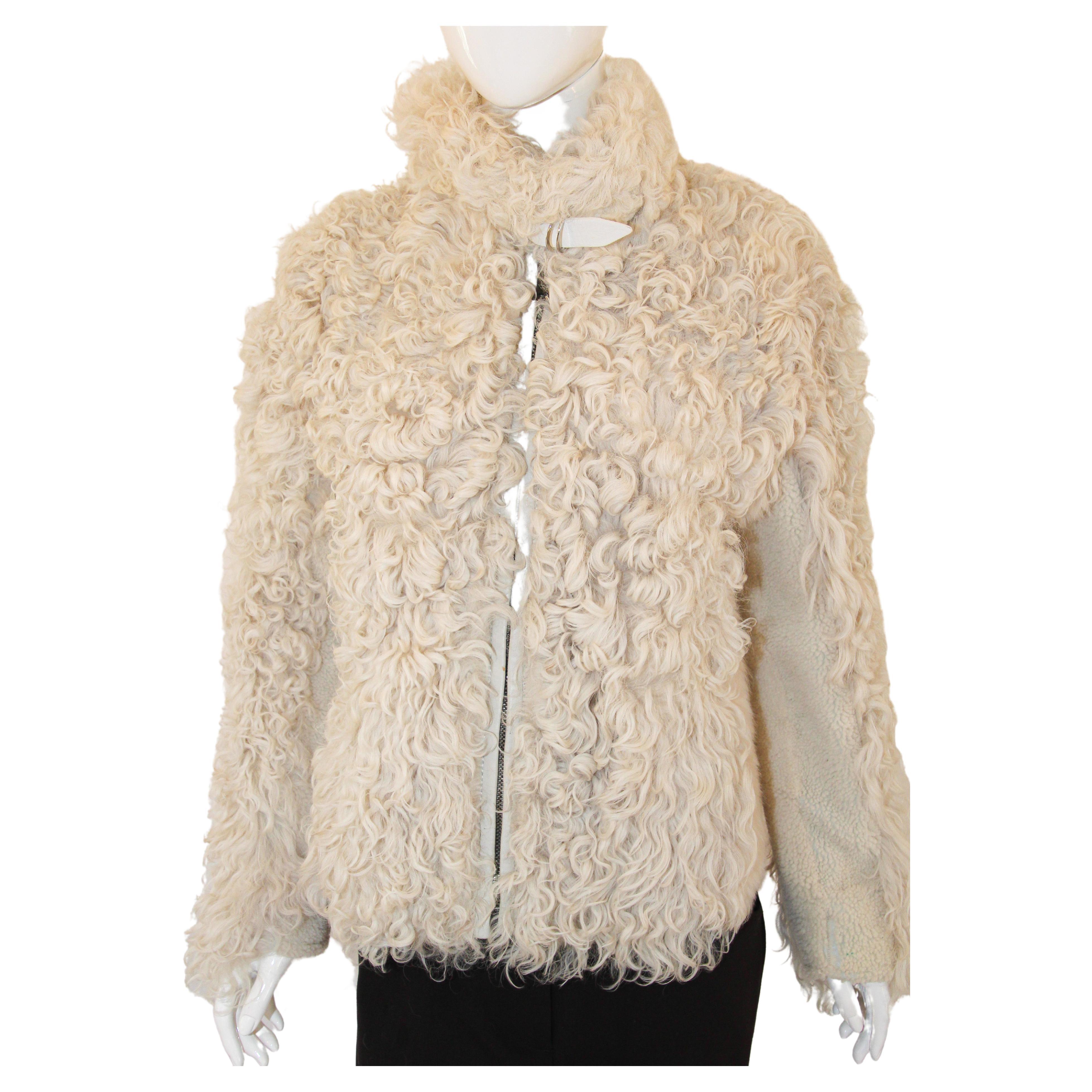 Isabel Marant Etoile Lamb Curly Shearling Bomber Jacket For Sale