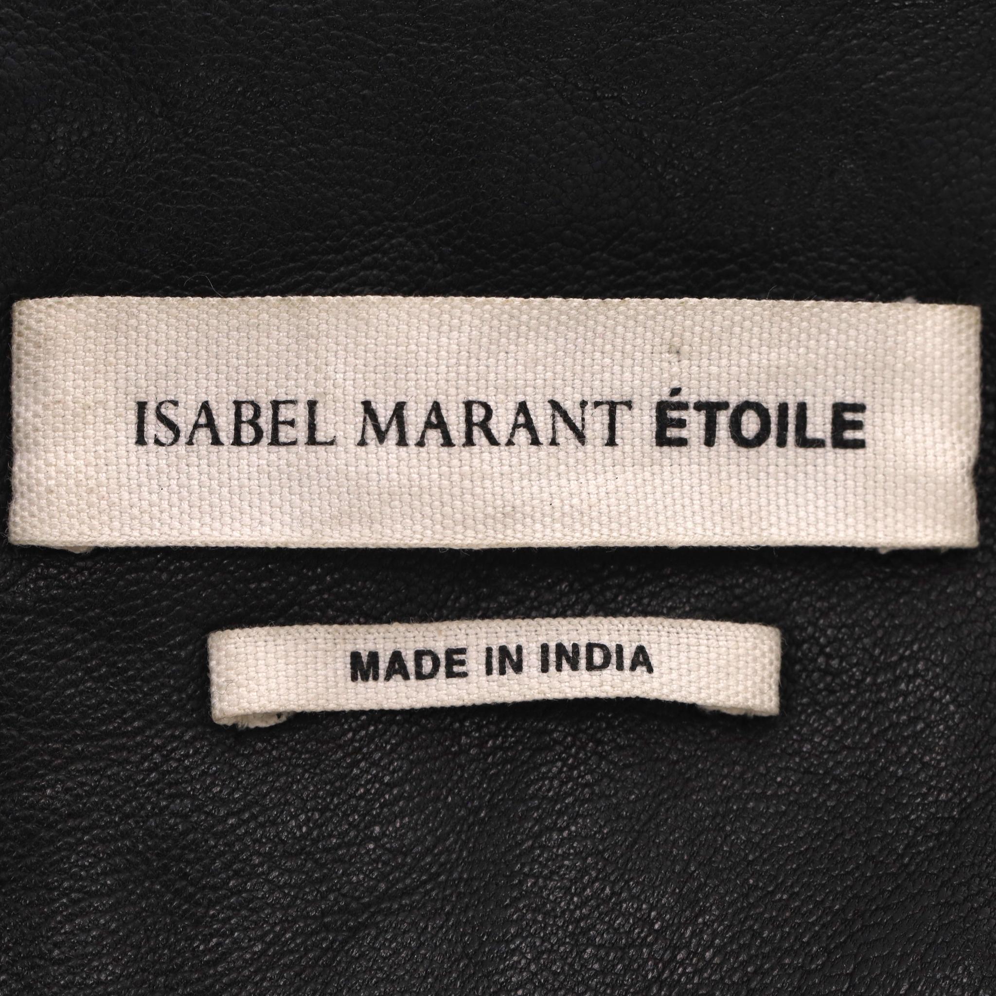 Isabel Marant Etoile - Veste motard en peau d'agneau Pour femmes en vente