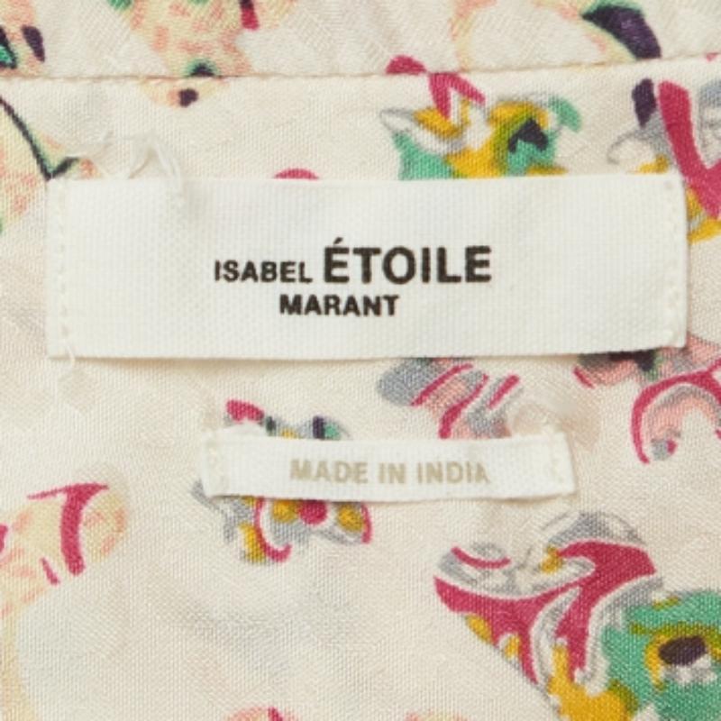 Isabel Marant Etoile Chemisier en crêpe imprimé floral multicolore M. Pour femmes en vente