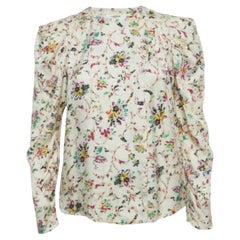 Isabel Marant Etoile - Chemisier à manches longues en crêpe imprimé multicolore XS