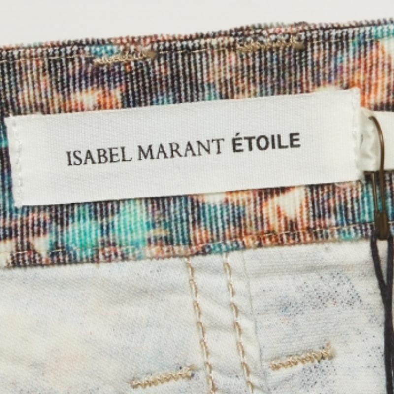 Isabel Marant Etoile Mehrfarbige Hose mit Samtschnalle M im Zustand „Gut“ im Angebot in Dubai, Al Qouz 2