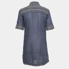 Isabel Marant Etoile Navy blue Floral Printed Cotton Tunic Top M