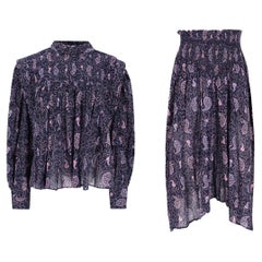 Isabel Marant Etoile Paisley Print Cotton Top & Skirt Two-Piece Set