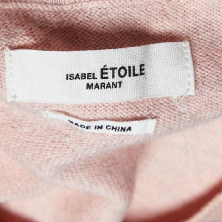 Isabel Marant Etoile Pull en coton et laine rose S Excellent état - En vente à Dubai, Al Qouz 2