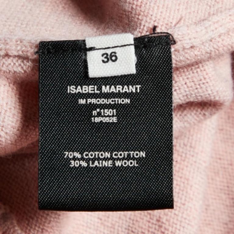 Isabel Marant Etoile Pull en coton et laine rose S Pour femmes en vente