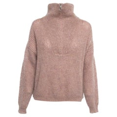 Isabel Marant Etoile Jersey de punto de canalé de mohair rosa holgado S
