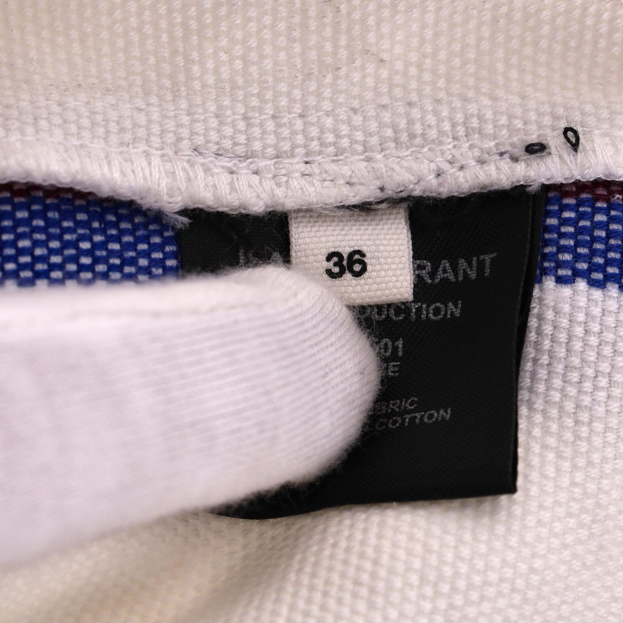 Isabel Marant Etoile Pleated Striped Mini Skirt For Sale 2
