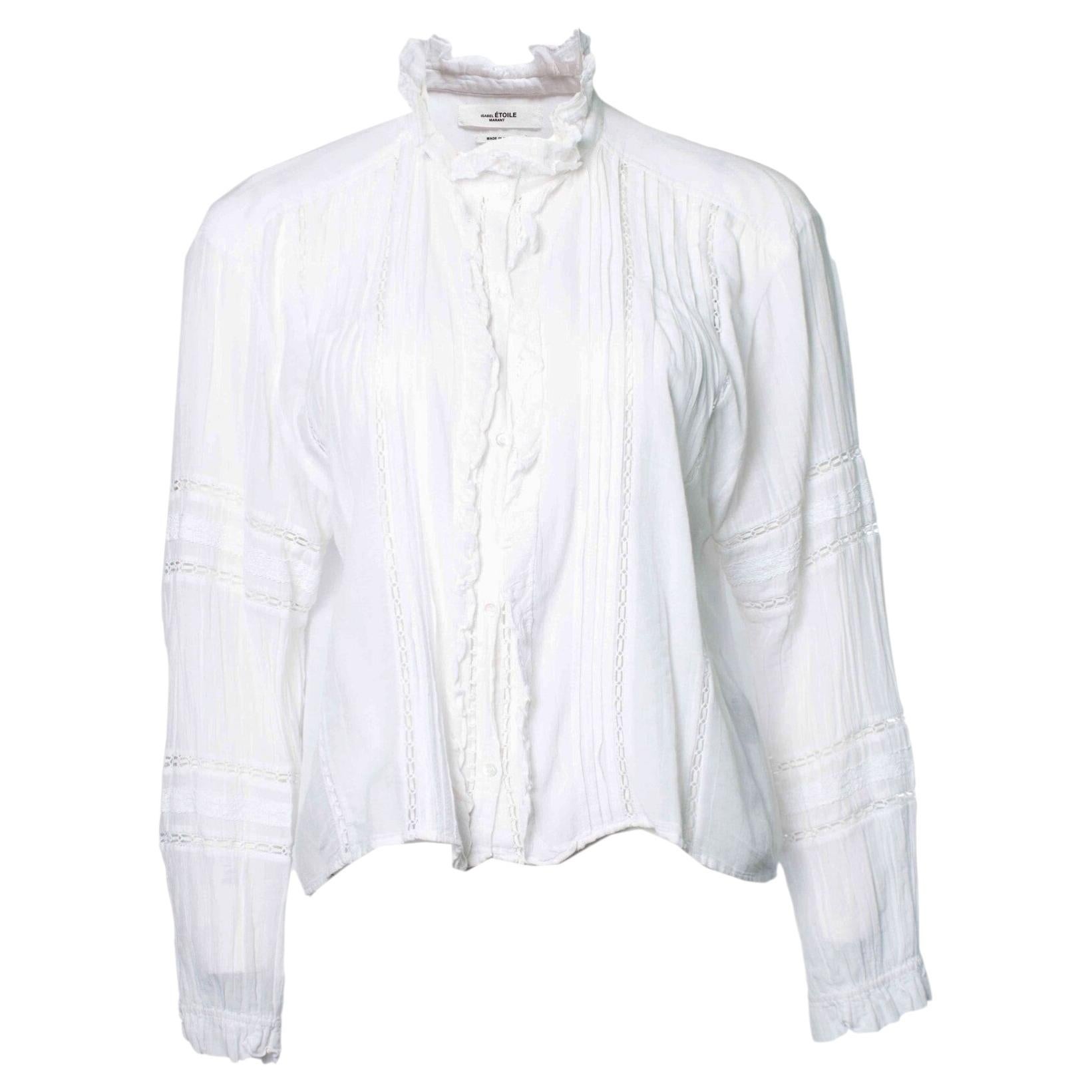 Isabel Marant Etoile, Rüschenbluse in Weiß im Angebot