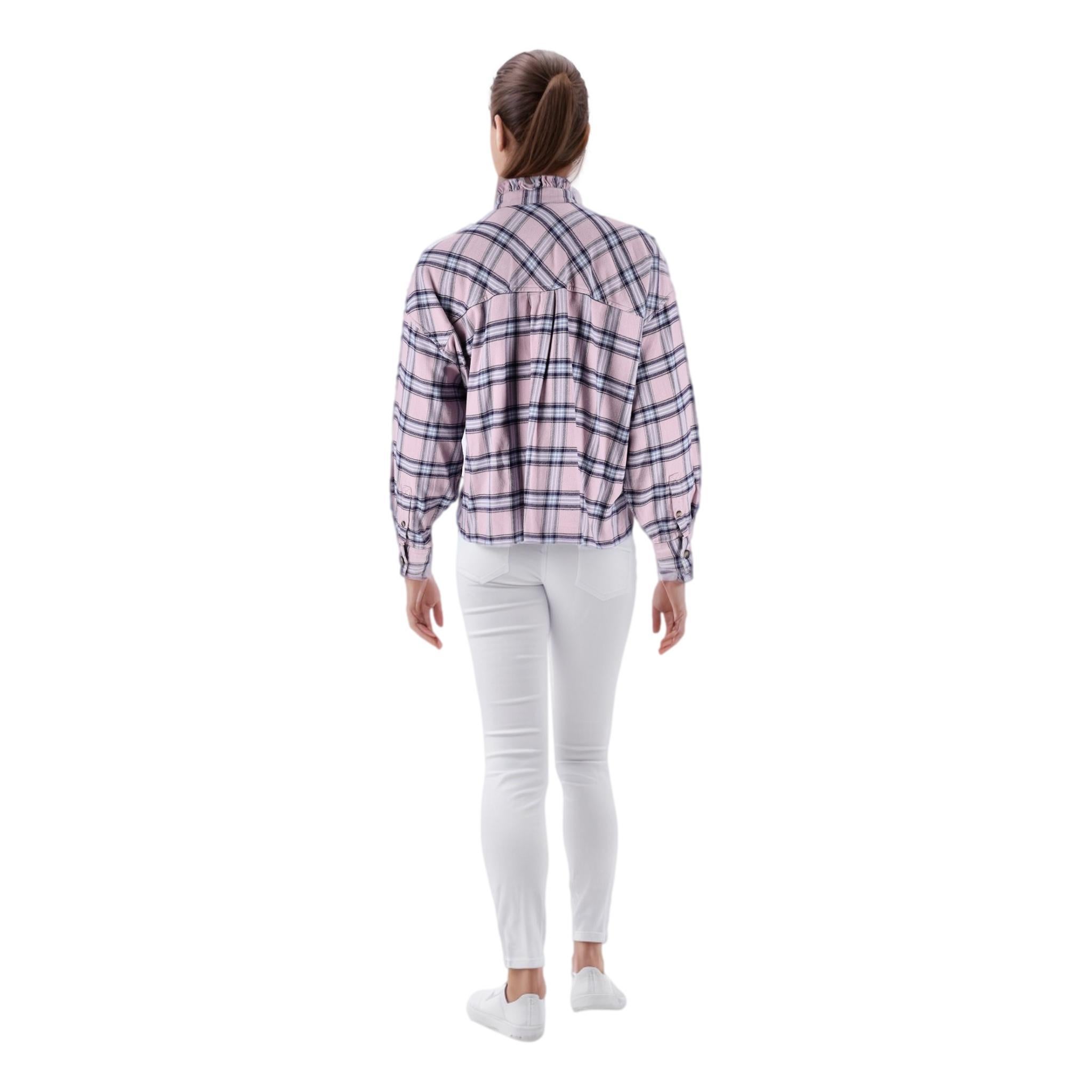 Isabel Marant Etoile Ruffled Checked Cotton Shirt In Excellent Condition For Sale In London, GB