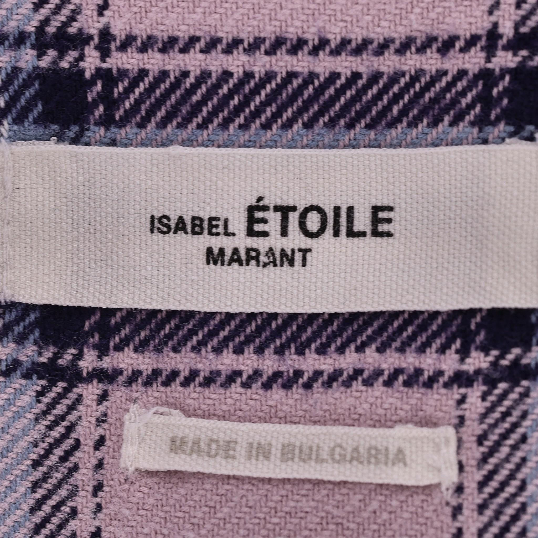 Isabel Marant Etoile Ruffled Checked Cotton Shirt For Sale 1