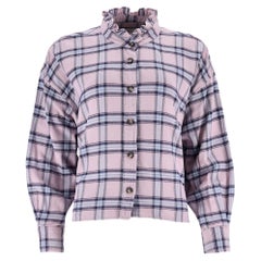Isabel Marant Etoile Ruffled Checked Cotton Shirt