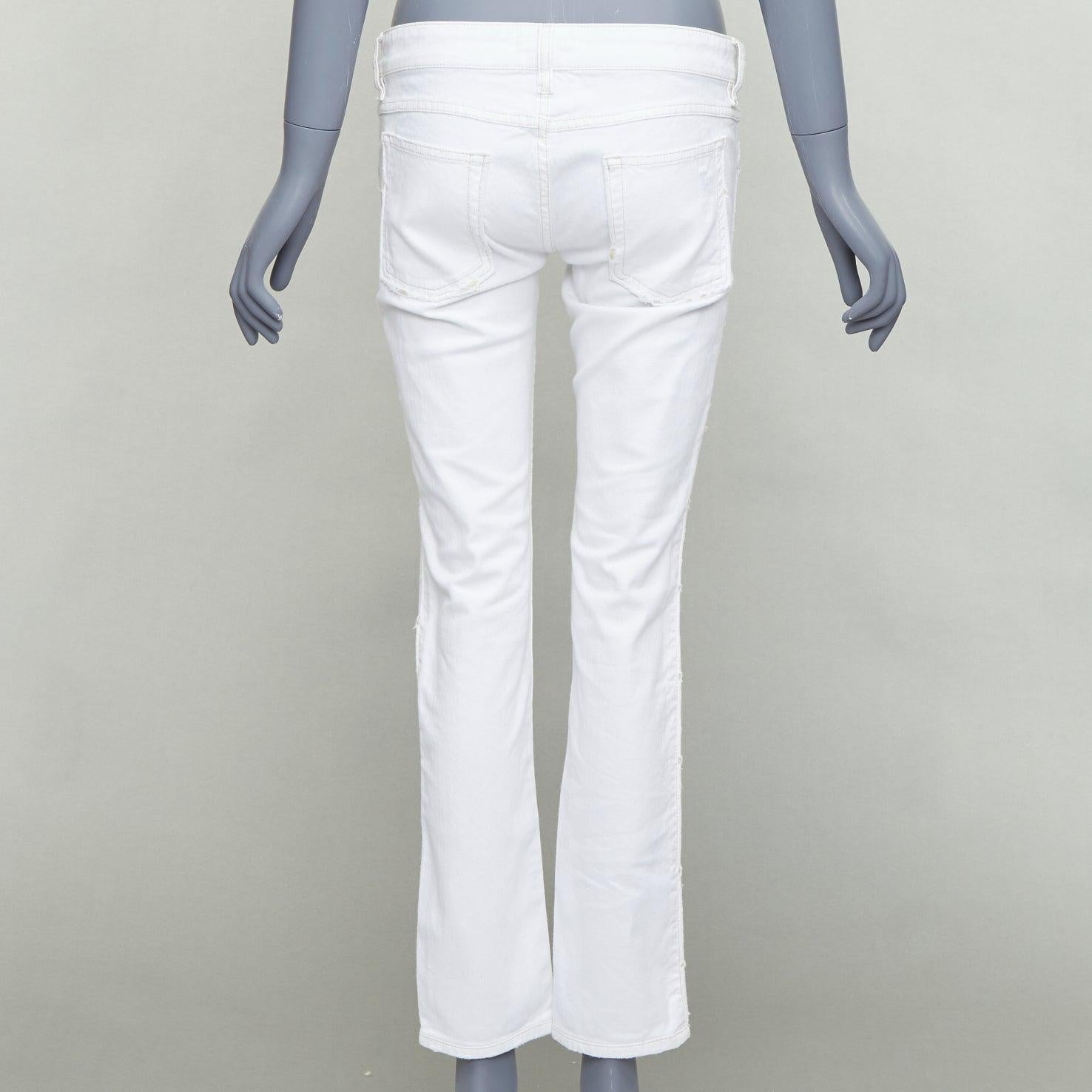 ISABEL MARANT ETOILE white cotton blend rope applique jeans FR36 S For Sale 1