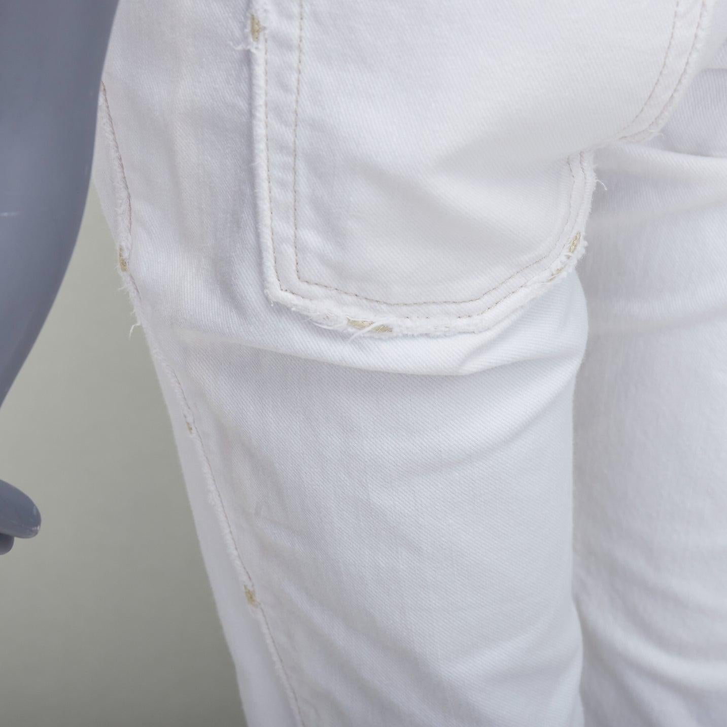 ISABEL MARANT ETOILE white cotton blend rope applique jeans FR36 S For Sale 3