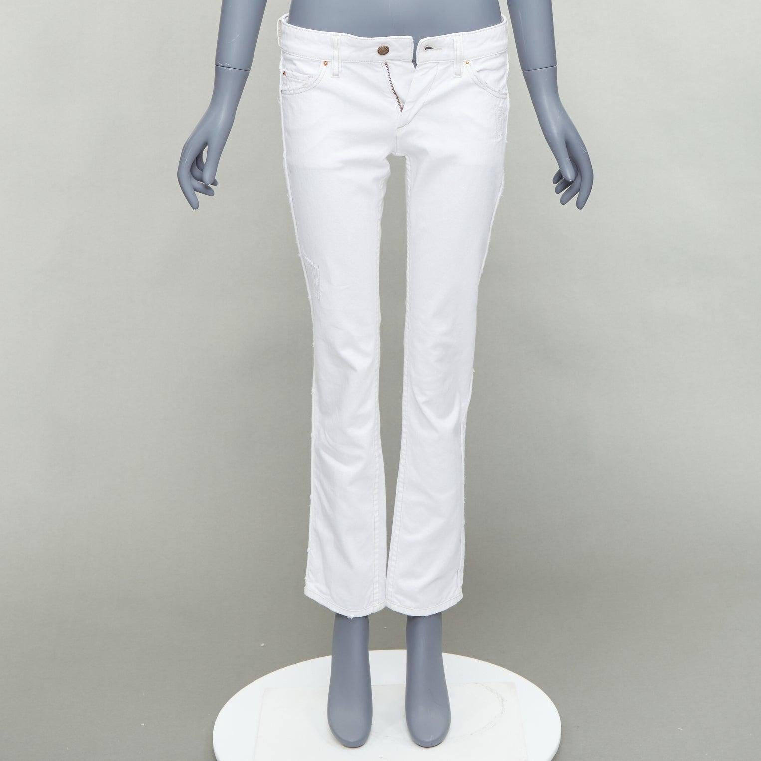 ISABEL MARANT ETOILE white cotton blend rope applique jeans FR36 S For Sale 5
