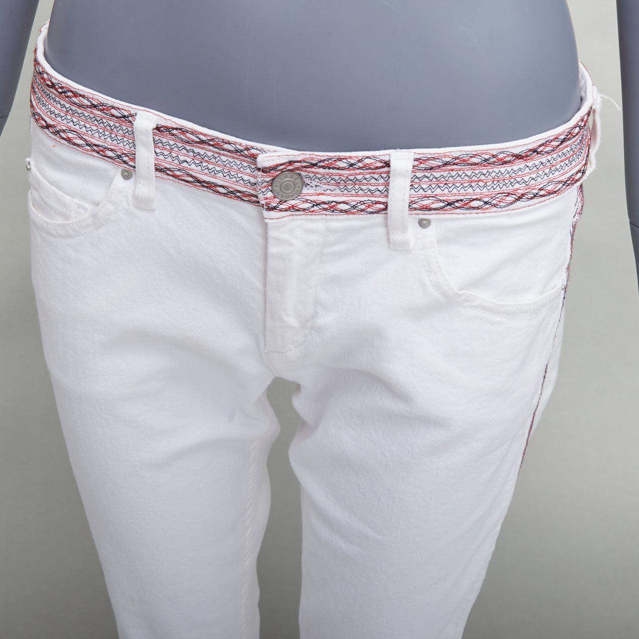 ISABEL MARANT ETOILE white denim red black stitch detail jeans FR38 M
Reference: LAYU/A00054
Brand: Isabel Marant
Collection: Etoile
Material: Cotton, Blend
Color: White, Red
Pattern: Solid
Closure: Zip Fly
Extra Details: Red and black stitch