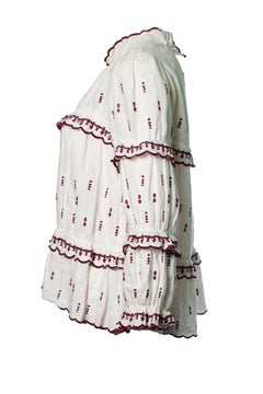 Isabel Marant Etoile, white ruffle top