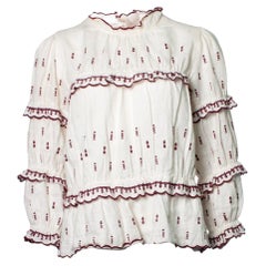 Isabel Marant Etoile, white ruffle top