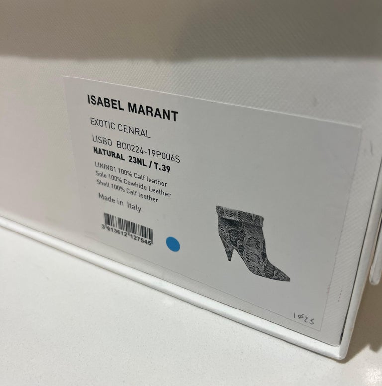 Marant Exotic Skin Booties, 39 For Sale at 1stDibs
