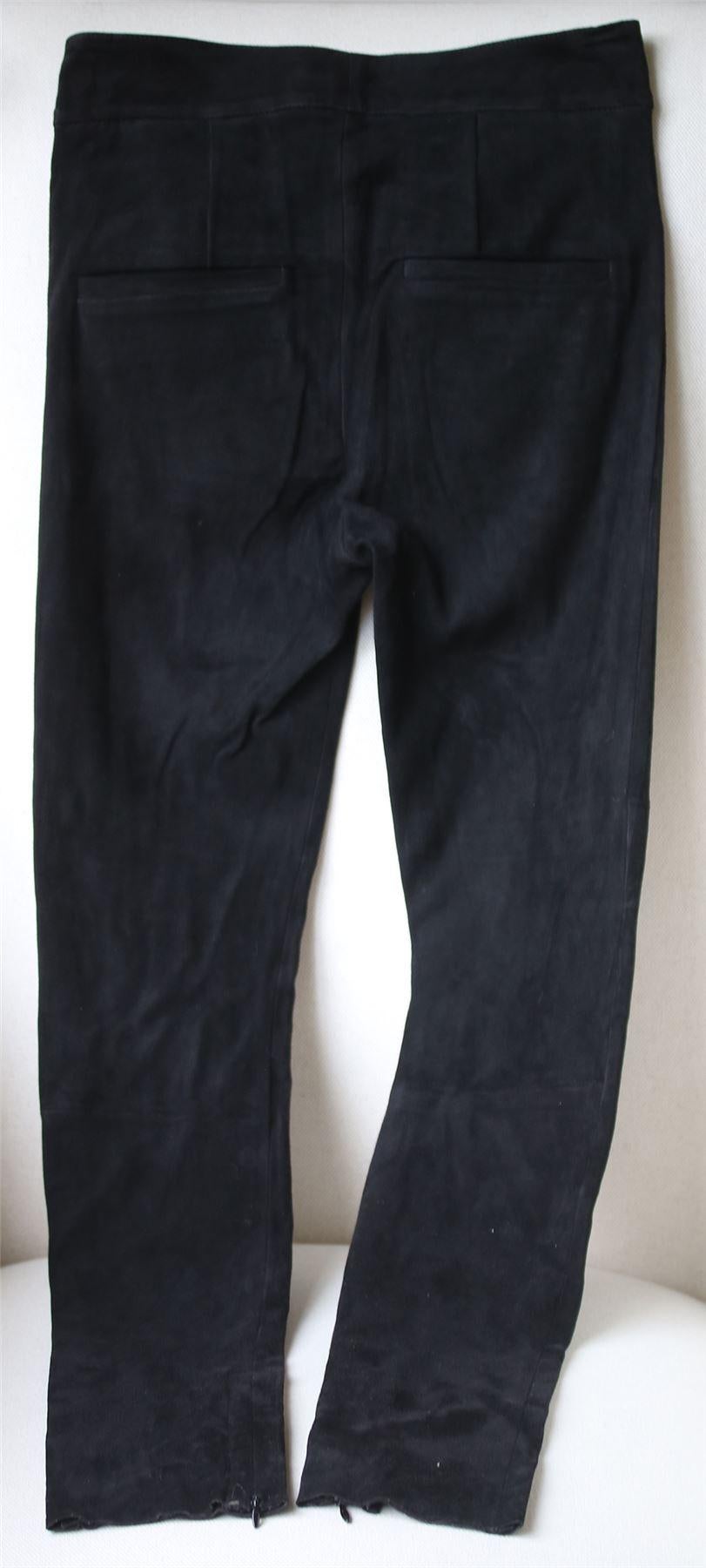 Black Isabel Marant Eydie Stretch Suede Trousers