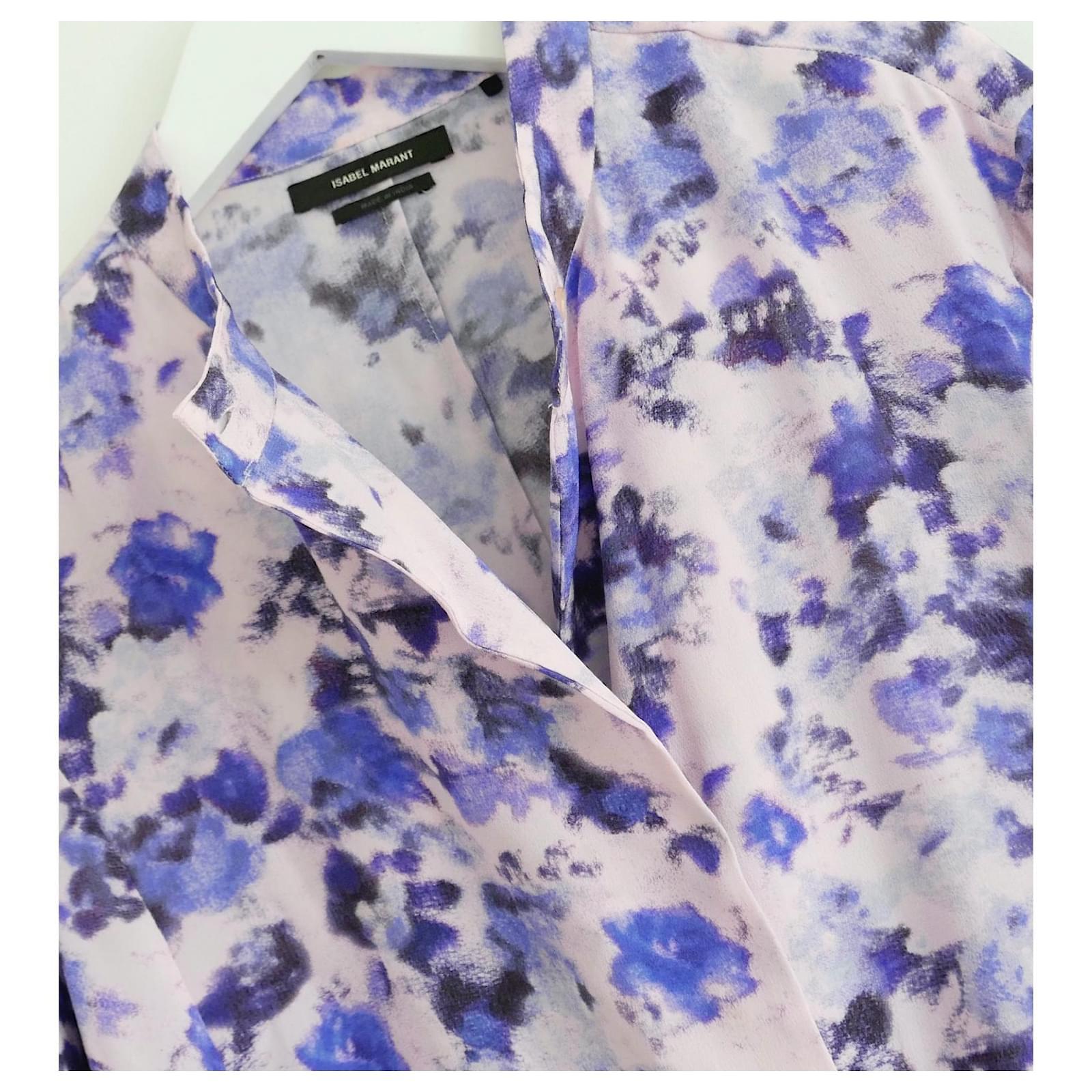 Isabel Marant Fidaje blusa con estampado floral difuminado Púrpura en venta