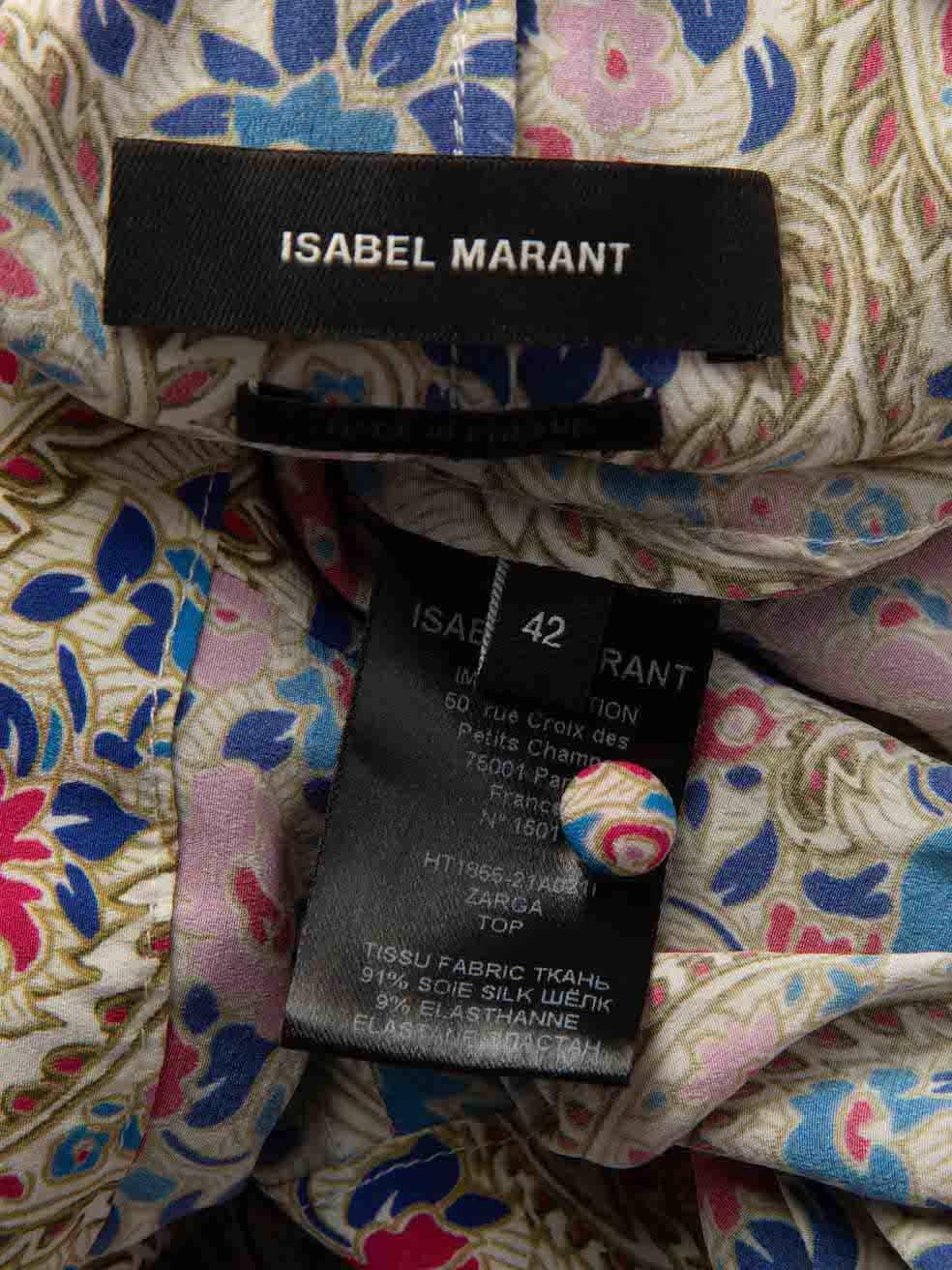 Women's Isabel Marant Floral Paisley Print Top Size XL For Sale