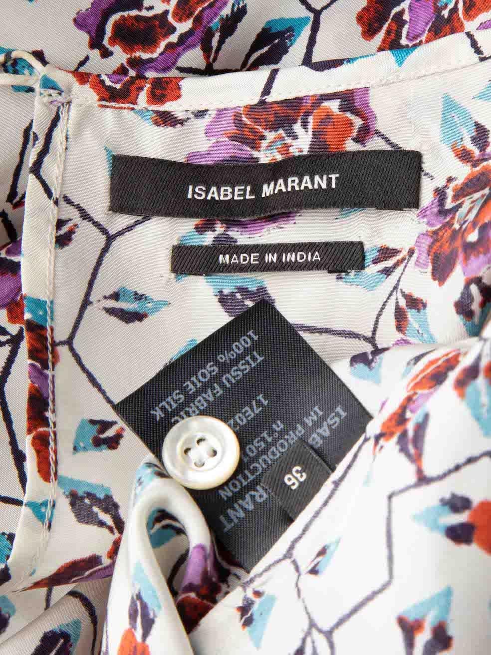 Isabel Marant - Vestito con stampa floreale e dettaglio nodi - taglia S In condizioni ottime a London, GB