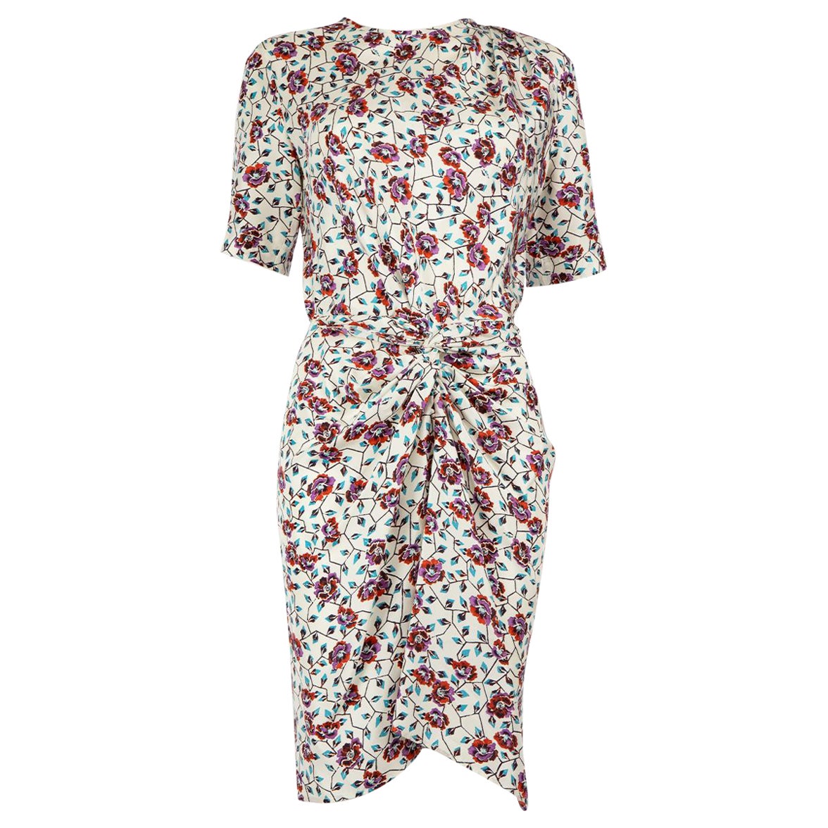 Isabel Marant Floral Print Knot Detail Dress Size S
