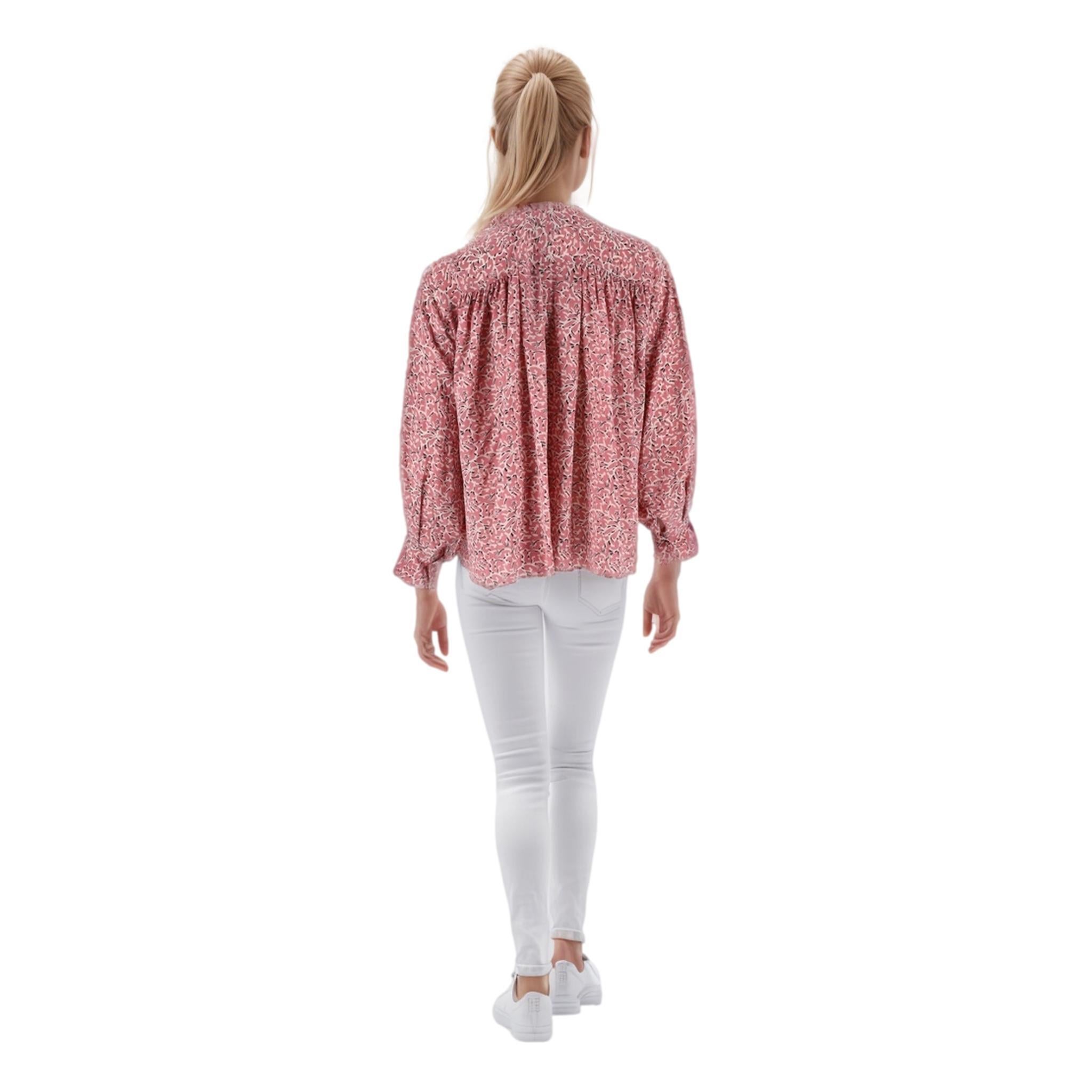 Isabel Marant Floral Print Silk Top In Excellent Condition For Sale In London, GB