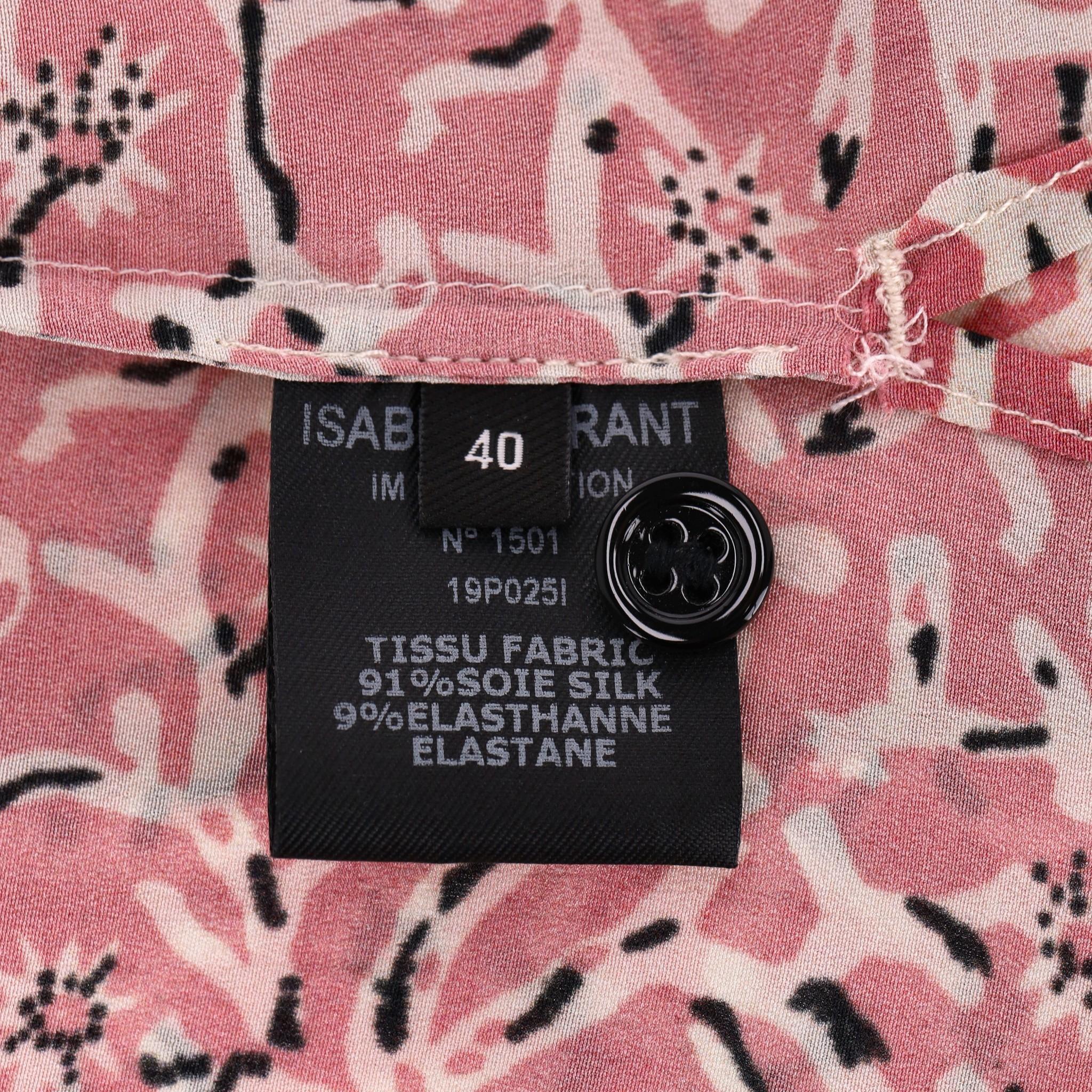 Isabel Marant Floral Print Silk Top For Sale 1